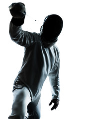 man fencing silhouette