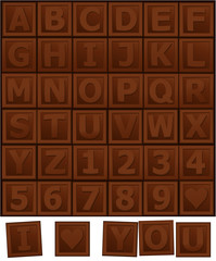 Chocolate alphabet