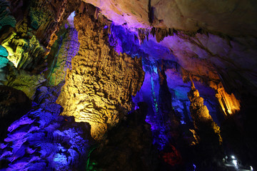 Reed Flute Caves in Guilin, Guangxi Provine, China