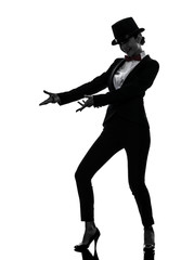 woman master of ceremonies presenter silhouette