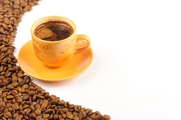 Turkish coffee isolated white backgraund