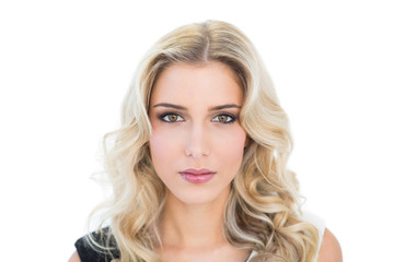 Naklejka premium Content blonde model looking at camera