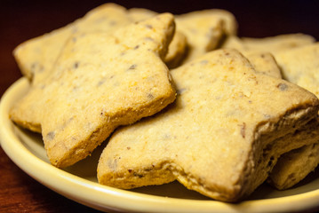 shortbread stars on a plate