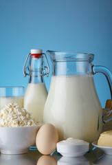Dairy products close-up
