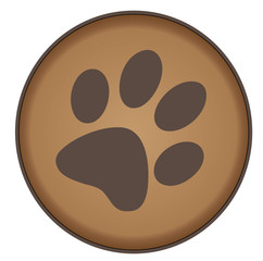 Fototapeta premium Brown Paw Badge