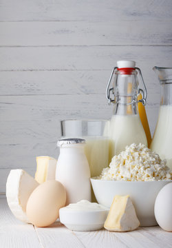 Dairy products close-up