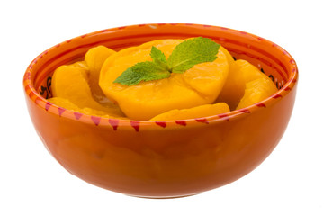 Marinated peaches