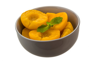 Marinated peaches