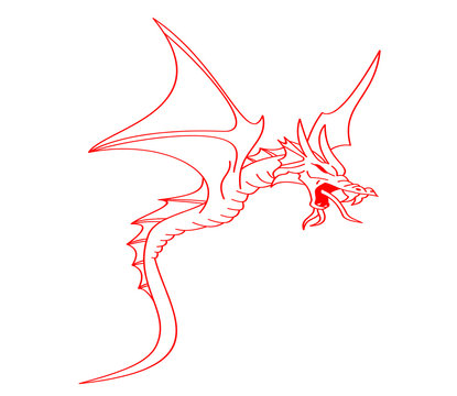red flying dragon