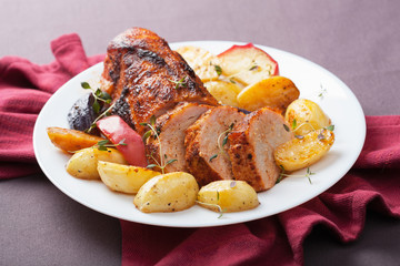 pork baked with vegetables