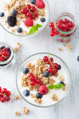 healthy breakfast with yogurt and granola