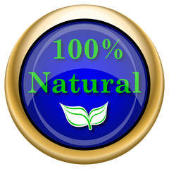 100 percent natural icon