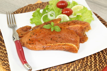 escalopes de volaille marinées
