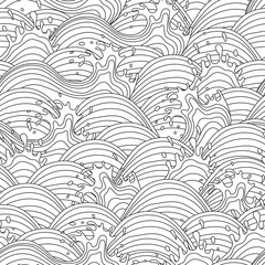 Sea wave background. Seamless pattern.