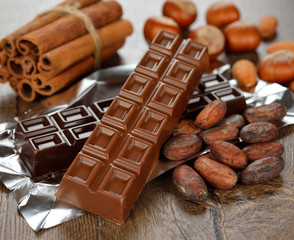 Chocolate and cocoa beans