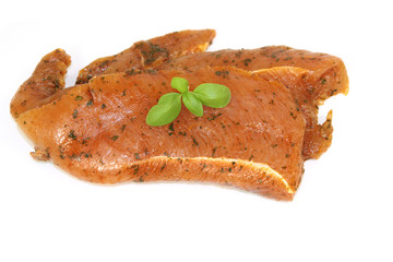 escalopes de volaille marinées