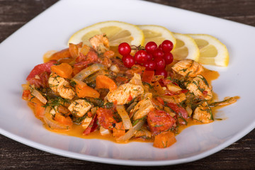 Meat with vegetables