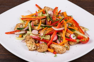 Vegetable salad with meat