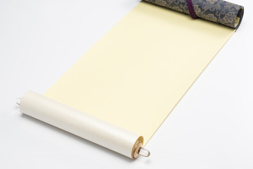 開いた巻物のアップ