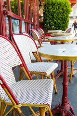 Street view of a coffee terrace