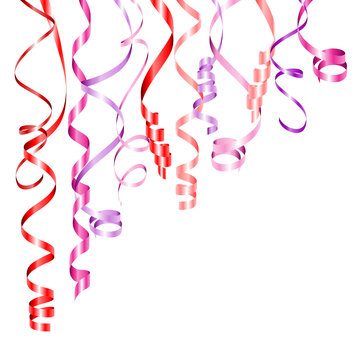 Party Background Streamers Pink Mix