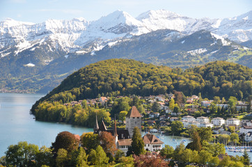 Fototapeta na wymiar Spiez, Switzerland