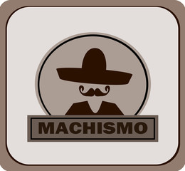 machismo poster with man wearing sombrero