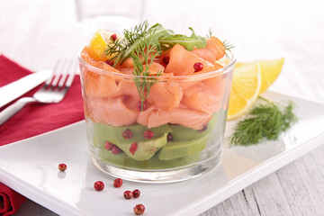avocado and salmon