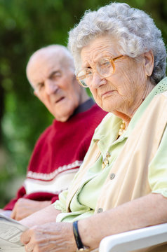 Portrait of a Senior couple in the park
