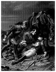 Napoleonian Wars - Dying Hero - 19th century