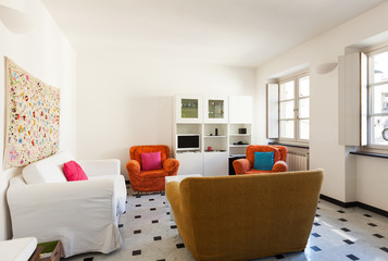 interior, comfortable small apartment, living room
