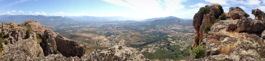 Naklejka premium Panorama sur le golfe dAjaccio