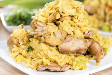 Close-Up shot of Curry Rice