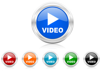 video icon vector set