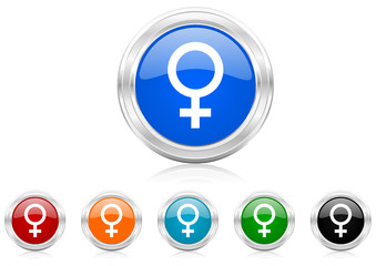 female icon vector set