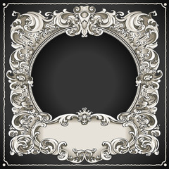 Vintage Floral Frame Vector Pattern Design