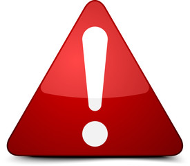 Exclamation danger sign