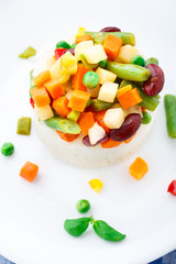 Delicious rice with vegetables