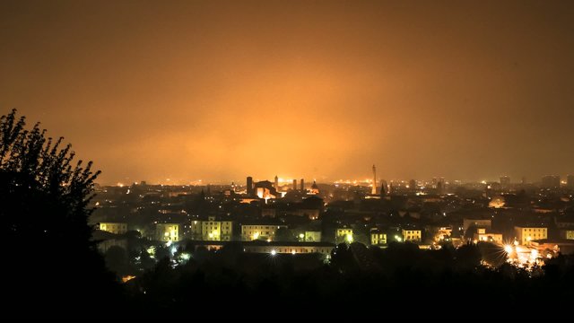 Bologna Timelapse at night Italy landscape