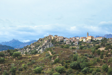 Fototapeta na wymiar Village de Montemaggiore - Haute-corse - Corse