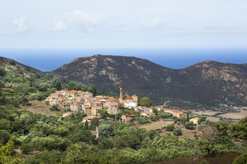 Fototapeta na wymiar Village de Lavatoggio - Haute-corse - Corse