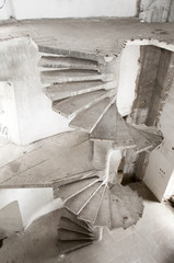 Old concrete stairway