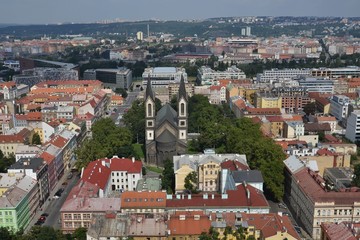 Fototapeta na wymiar Church of Saints Cyril and Methodius in Prague