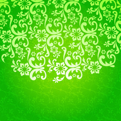 Beautiful green floral background