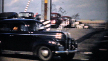 Rush Hour Traffic And Interstate Highway-1940 Vintage 8mm film