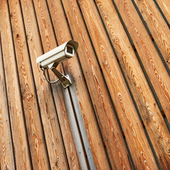 CCTV camera on the wall