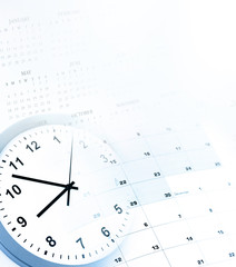 Clock and calendar composite. Time management
