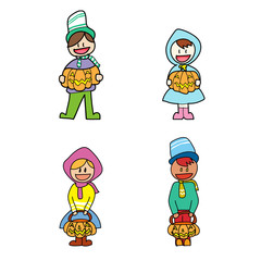 hand drawing cartoon halloween