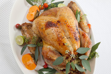 Tropical Roasted Turkey on white