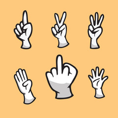 Hand show finger count icon